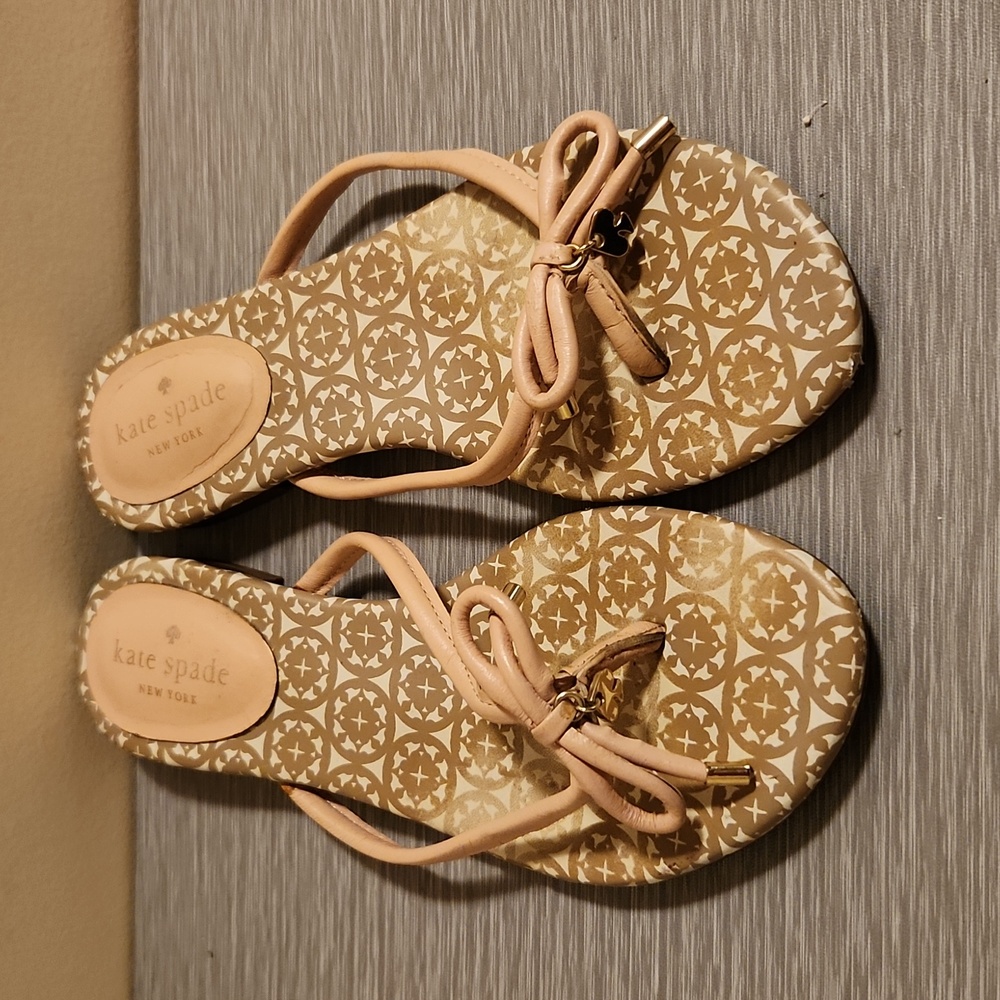 Kate Spade Tan and Cream Sandals